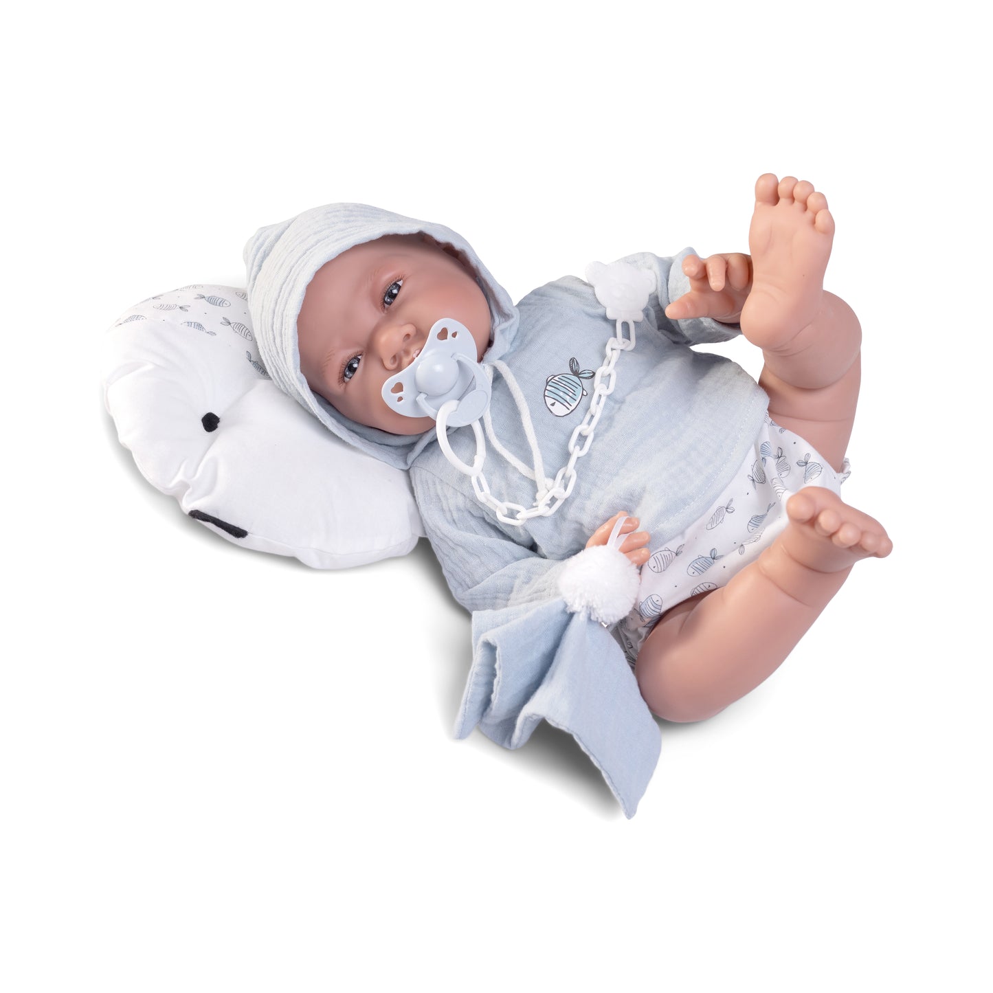 Recién Nacido con cojín pececito